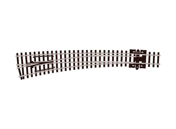 PECO SL- 387 - Code 80 Bogenweiche links 9°, nichtleitendes Herzstück