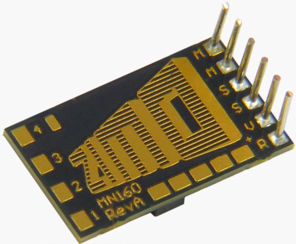 ZIMO MN160L - Nicht-Sound-Decoder mit Stiftleisten im rechten Winkel