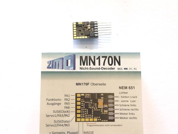 ZIMO MN170N - Nicht-Sound-Decoder NEM651