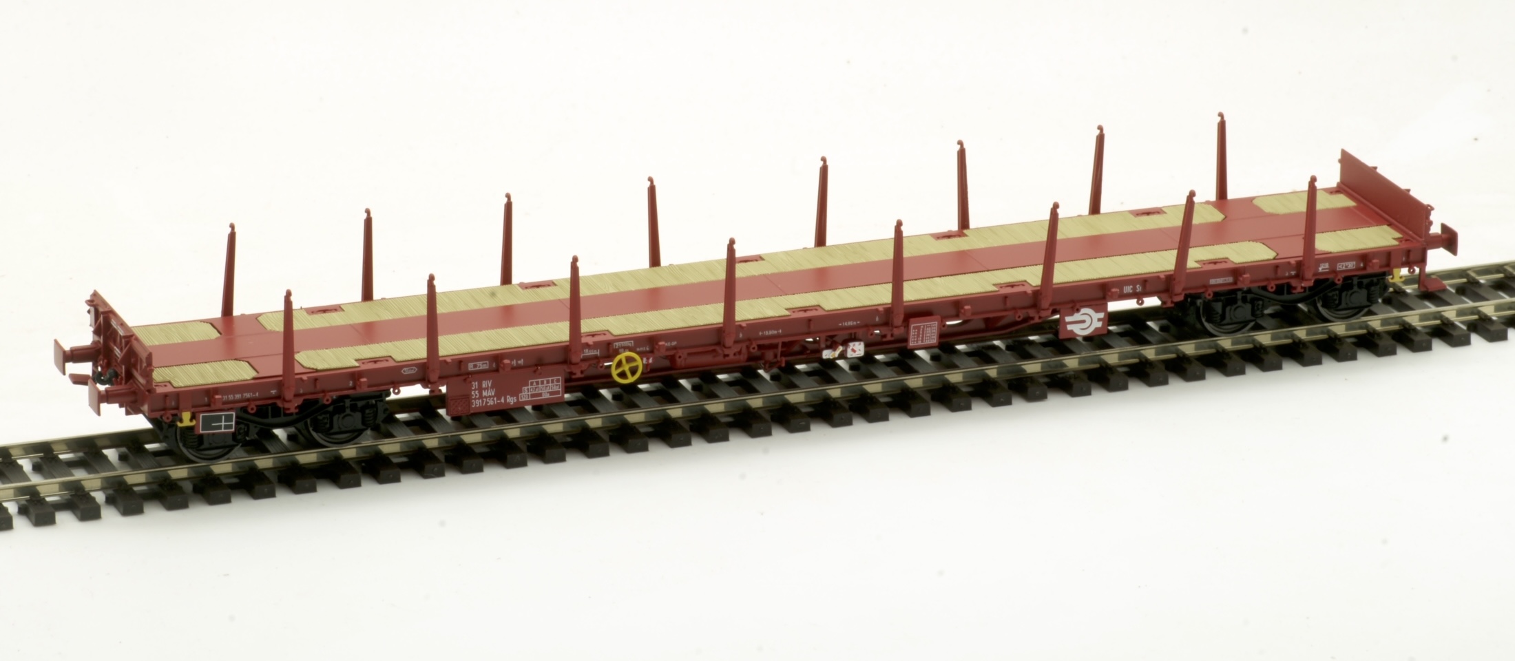 Albert Modell 391023 - Rungenwagen Rgs der MÁV, rot