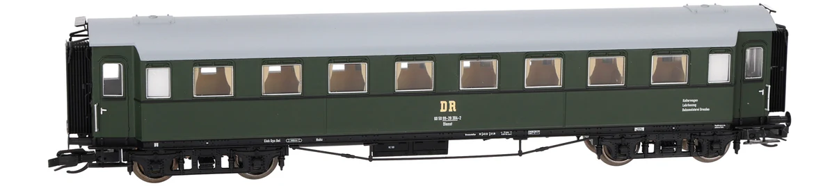 Saxonia 120198 - Personenwagen C4ü Sa 07 der DR, mit Beleuchtung