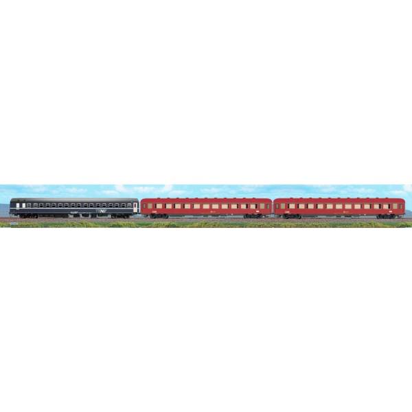 ACME AC55291 - 3er Set mit Schlafwagen Typ T2s und Liegewagen Typ UIC-X der DSB