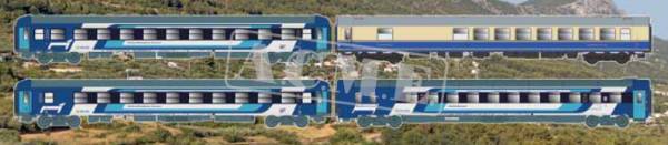 ACME AC55367 - 4-tlg. Set Personenwagen IC 1204/1205 Adria der MAV-DB