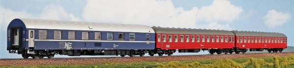 ACME AC55291 - 3-tlg. Set mit Schlafwagen Typ T2s und Liegewagen Typ UIC-X der DSB