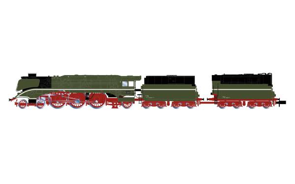 Arnold HN2665S - Dampflok 02 0201-0 mit Ölfeuerung und Zusatztender, Sounddecoder