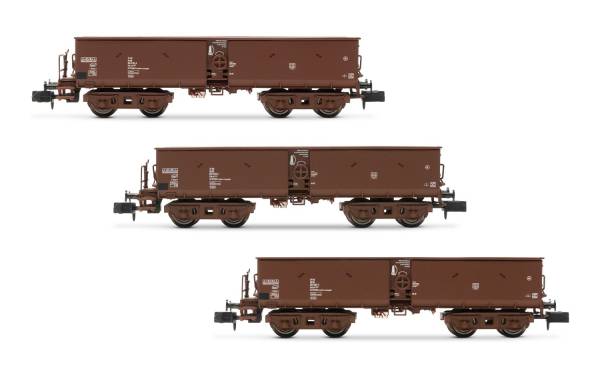 Arnold HN6563 - 3-tlg. Set Selbstentladewagen Bauart Fal-zz der DR