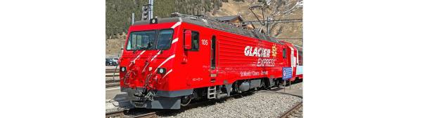 BEMO 1362275 - MGB HGe 4/4 II 105 Zahnradlok "Glacier Express", digital mit Sound