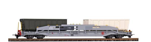 BEMO 2290199 - RhB P 10049 Tragwagen mit Schlackenmulden (hell + dunkel)