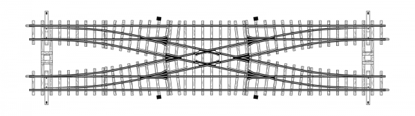 BEMO 4214000 - 12° Doppelgleisverbindung