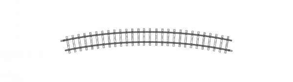 BEMO 4276000 - Gebogenes Gleis, R 515 mm, 24°