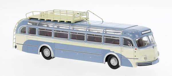 Brekina 50506 - Mercedes O 6600 H Reisebus, hellblau/beige, 1951