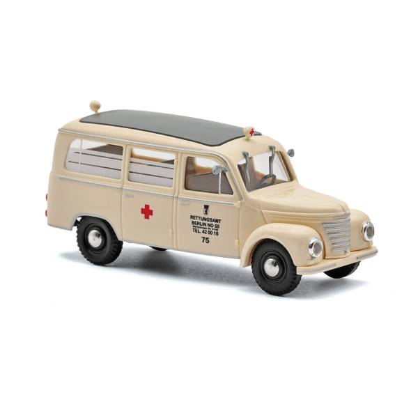 BUSCH 51266 - Framo V901/2 Bus, Krankenwagen Rettungsamt Berlin