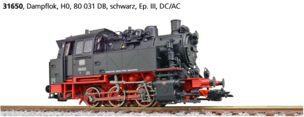 ESU 31650 - Dampflok BR80, 80 031 der DB ESU 31650 - Dampflok BR80, 80 031 der DB