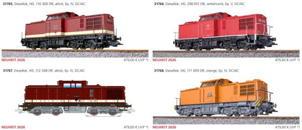 ESU 31766 - Diesellok V100 DR, 298 051 der DB, verkehrsrot