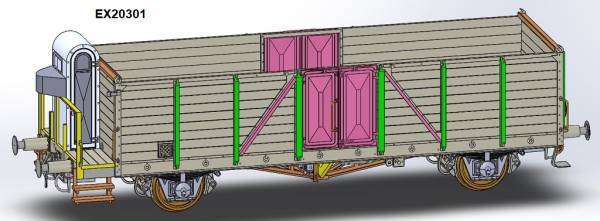 Exact-train EX20301 - Offener Güterwagen 'Villach' der CSD, mit Bremserhaus