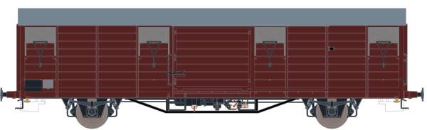 Exact-train EX20744 - Gedeckter Güterwagen Gbqrss 1742 Postwagen der DR