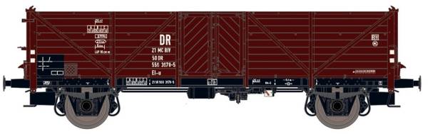 Exact-train EX24103 - Offener Güterwagen Klagenfurt der DR, mit Holztür