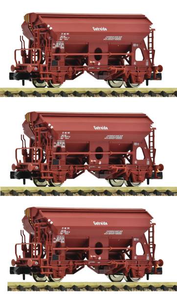 Fleischmann 6660071 - 3-tlg. Set: Schwenkdachwagen der DR