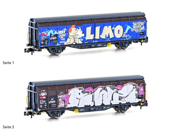 Hobbytrain H24667 - Schiebewandwagen Hbbillns der SBB, Graffiti-Serie (5) Hobbytrain H24667 - Schiebewandwagen Hbbillns der SBB, Graffiti-Serie (5)