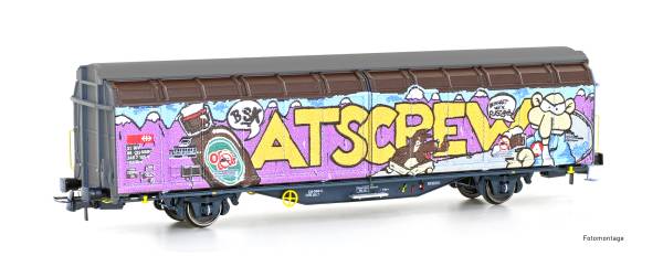 Hobbytrain H45108 - Schiebewandwagen Hbbillns der SBB, Graffiti-Serie 6