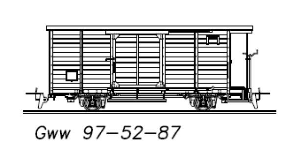 Schlosser - Bausatz Gedeckter Güterwagen Gww 97-51-87