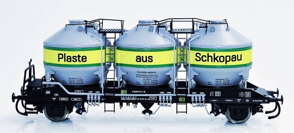 NPE NW22169 - Silowagen Bauart Uc-y der DR, taubenblau, Plaste aus Schkopau