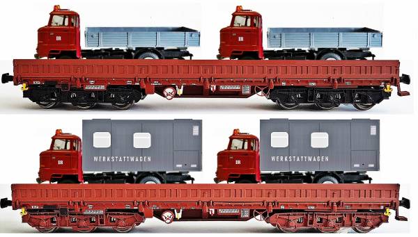 NPE NW22400 - 2-tlg. Set Schwerlastwagen Sas 4850 der DR, mit IFA L60