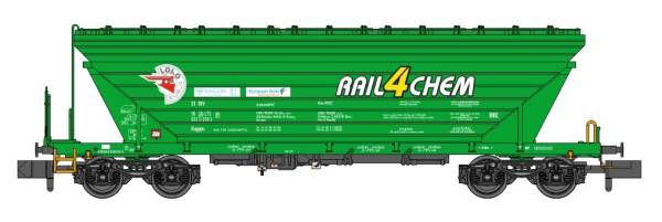 NPE NW52220 - Getreidesilowagen Uagpps Slowakei, Rail4Chem, hellgrün