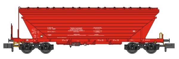 NPE NW52221 - Getreidesilowagen Uagpps Bulgarien, verkehrsrot