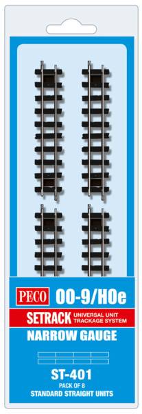 PECO ST-401 - Setrack H0e 87 mm gerades Gleis