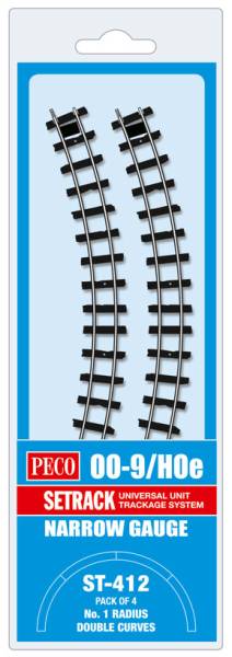 PECO ST-412 - Setrack H0e 1/8 Kreis r=228 mm