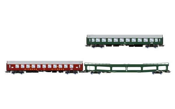 Rivarossi HR4418 - 3-tlg. Set Autoreisezug Berlin - Lörrach der DR Rivarossi HR4418 - 3-tlg. Set Autoreisezug Berlin - Lörrach der DR