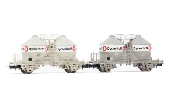 Rivarossi HR6591 - 2-tlg. Set 2-achs. Silowagen Ucs der DB, "Dyckerhoff"
