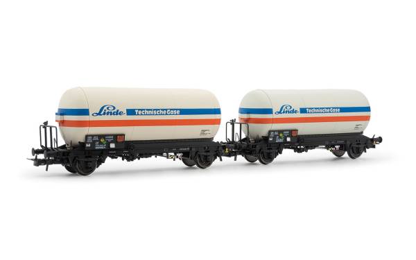 Rivarossi HR6643 - 2-tlg. Set Gaskesselwagen Zgs "Linde" der DB