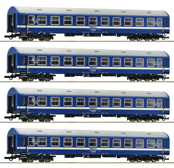 ROCO 6200031 - 4-tlg. Set: Schnellzugwagen der MAV