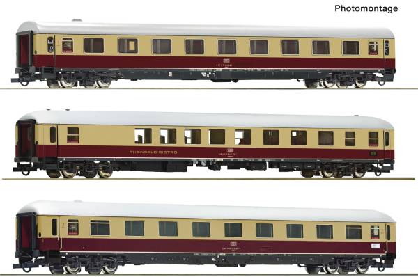 ROCO 6200122 - 3-tlg. Set 3: Schnellzugwagen „Rheingold“ der AKE