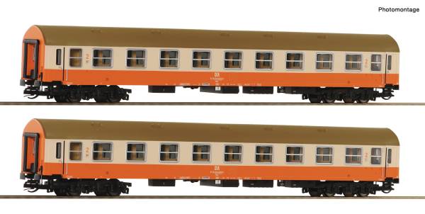 ROCO 6280017- 2-tlg. Set 2: Reisezugwagen 2. Klasse der DR