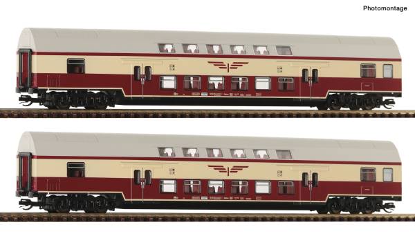ROCO 6280046 -2-tlg. Set 2: Doppelstockwagen „Sputnik“ der DR ROCO 6280046 -2-tlg. Set 2: Doppelstockwagen „Sputnik“ der DR