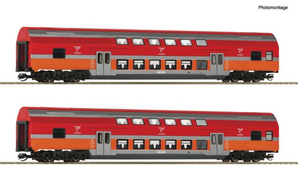 ROCO 6280047 -2-tlg. Set: Doppelstockwagen der Polregio