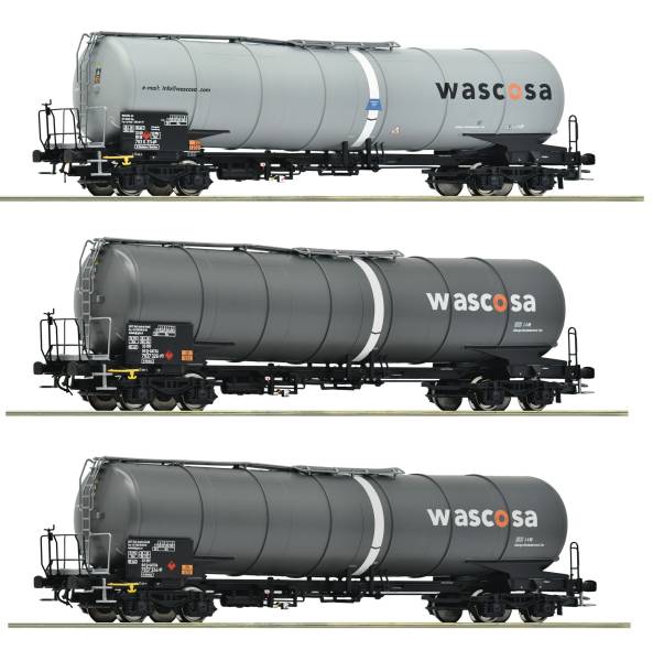 Roco 6600143 - 3-tlg. Set: Kesselwagen der Wascosa Roco 6600143 - 3-tlg. Set: Kesselwagen der Wascosa