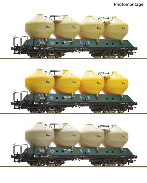 Roco 6600177 - 3-tlg. Set: Silowagen der CSD Roco 6600177 - 3-tlg. Set: Silowagen der CSD