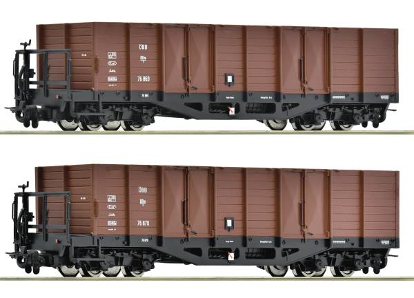 Roco 6640004 - 2-tlg. Set: Offene Güterwagen der ÖBB