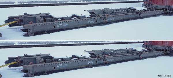 ROCO 6640007 -2-tlg. Set: Schmalspur-Rollwagen der Zillertalbahn