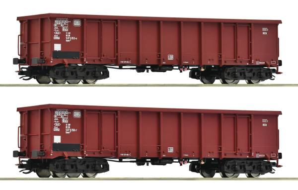 Roco 6680016 - 2-tlg. Set: Offene Güterwagen der DB