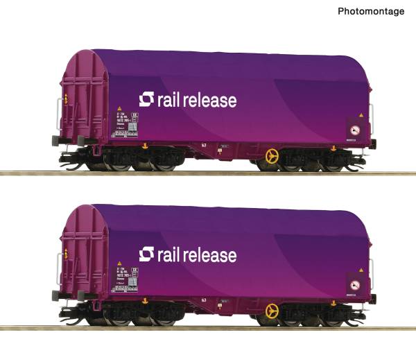 Roco 6680024 - 2-tlg. Set: Schiebeplanenwagen der Railrelease