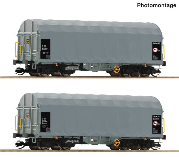 Roco 6680025 - 2-tlg. Set: Schiebeplanenwagen der CD Cargo