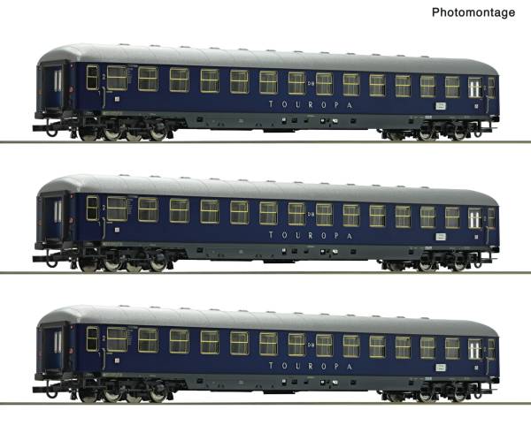Roco 6200305 – 3-tlg. Set: Liegewagen „Touropa“, DB