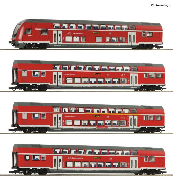 Roco 6220320 – 4-tlg. Set: Doppelstockwagen, DB AG