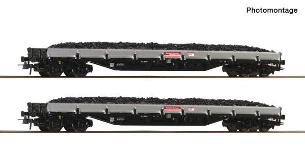 Roco 6600374 – 2-tlg. Set: Rungenwagen, DB Bahnbau Gruppe