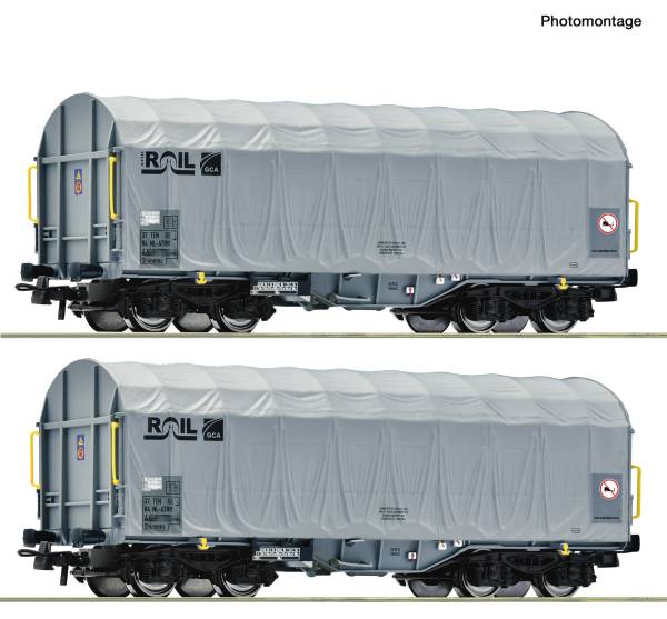 Roco 6600375 – 2-tlg. Set: Schiebeplanenwagen, ATIR-RAIL